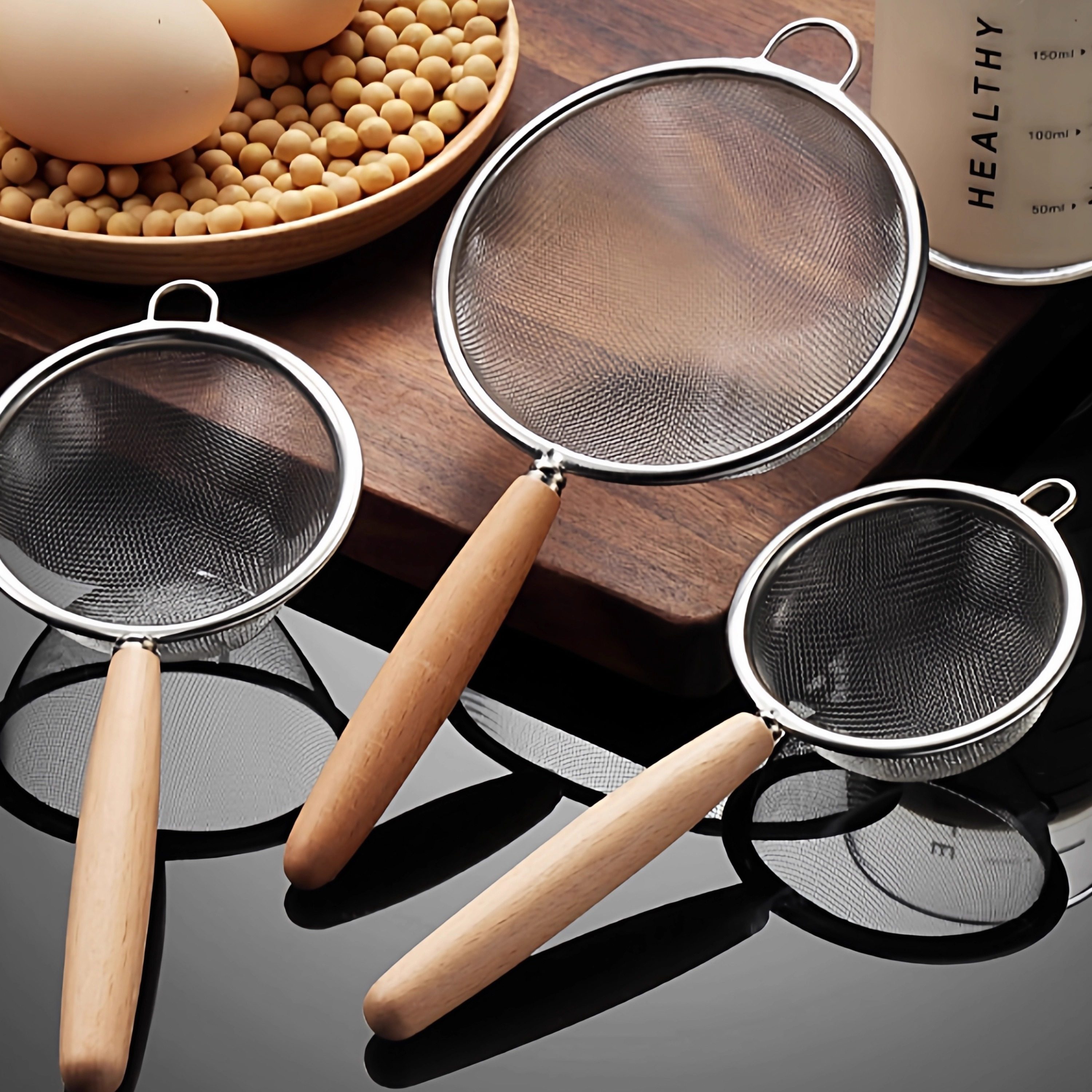 304不锈钢漏勺木柄过滤网勺家用油炸捞勺细漏油网豆浆果汁滤网筛,厨房/烹饪用具,漏勺/滤网勺,淘宝优惠券,粉丝福利购,淘宝优惠卷