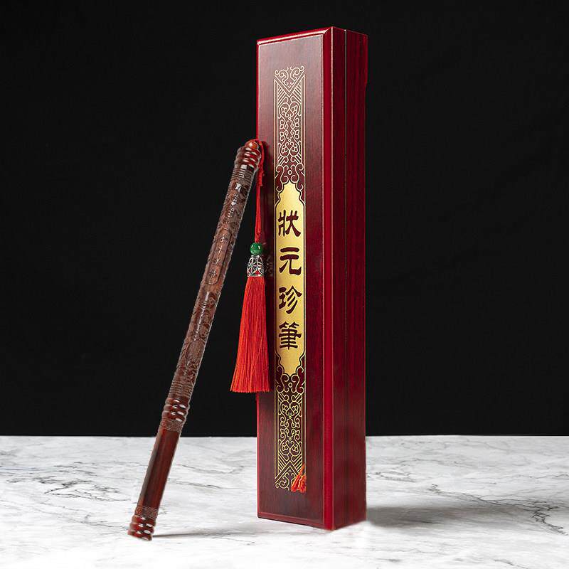 马宝宝头发自做纪念品胎毛笔DIY制作定做刻字紫檀木胎发笔蛇婴儿