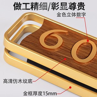入户门牌号高级感轻奢创意亚克力横竖版酒店宾馆别墅发光感应灯门