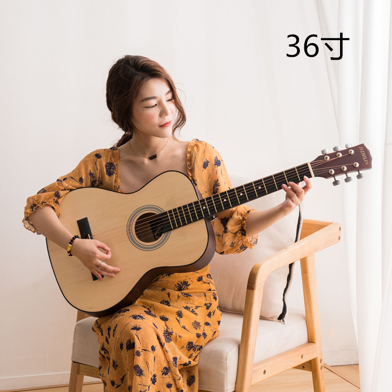 30寸儿童学生初学民谣木吉他36寸新手练习琴复古圆角乐器送全套配