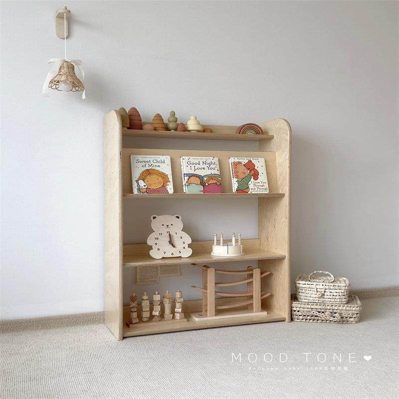 韩国ins实木儿童书架落地绘本架杂志架书房置物架收纳层架宝宝书,住宅家具,儿童书架,淘宝优惠券,粉丝福利购,淘宝优惠卷