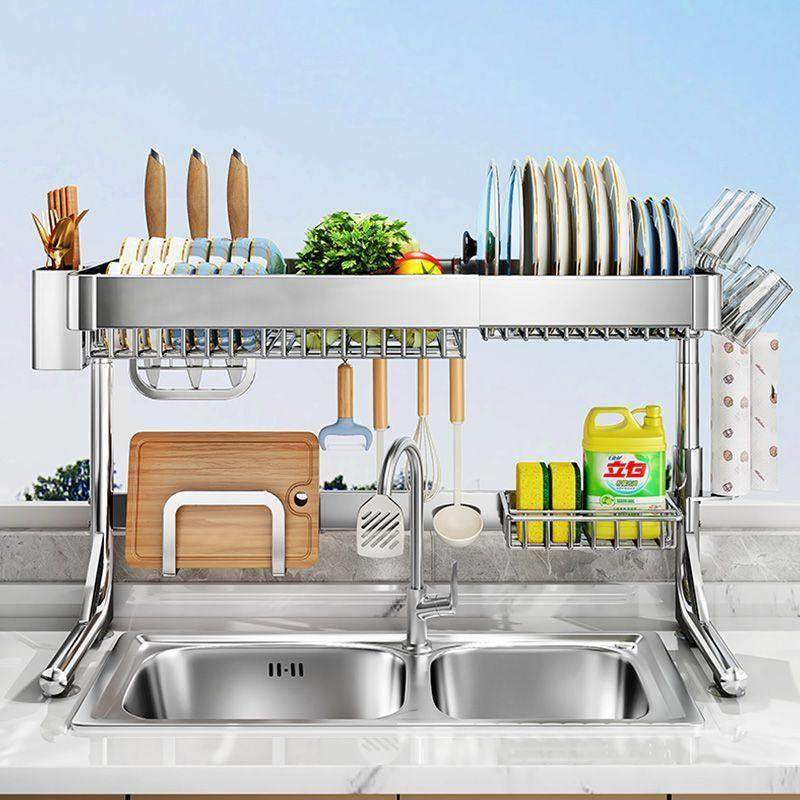 厨房304不锈钢伸缩水槽置物架碗碟沥水架水池上方晾放碗筷收纳架,厨房/烹饪用具,水槽置物架,淘宝优惠券,粉丝福利购,淘宝优惠卷