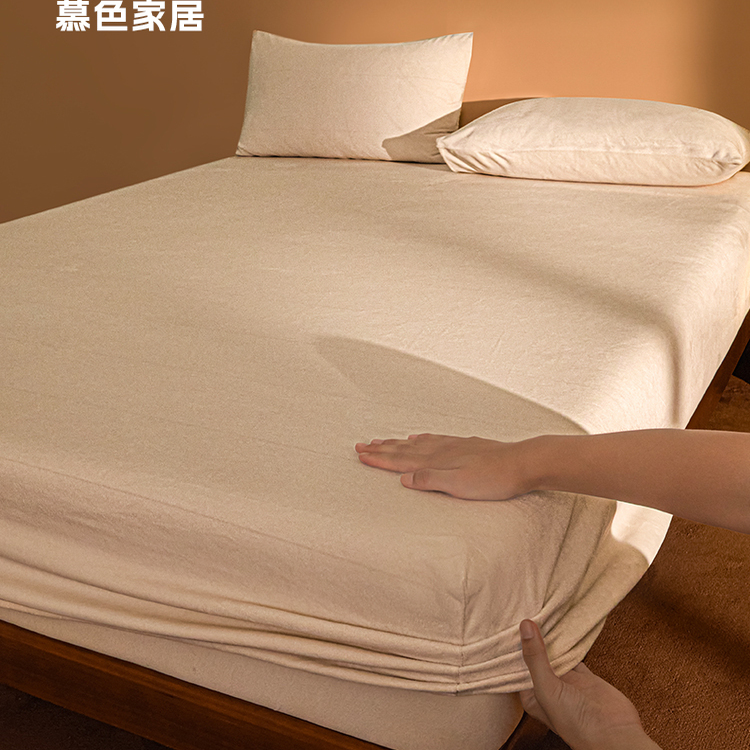 2025新款婴儿绒床笠冬季加绒床罩珊瑚牛奶绒加厚床垫保护罩床单套