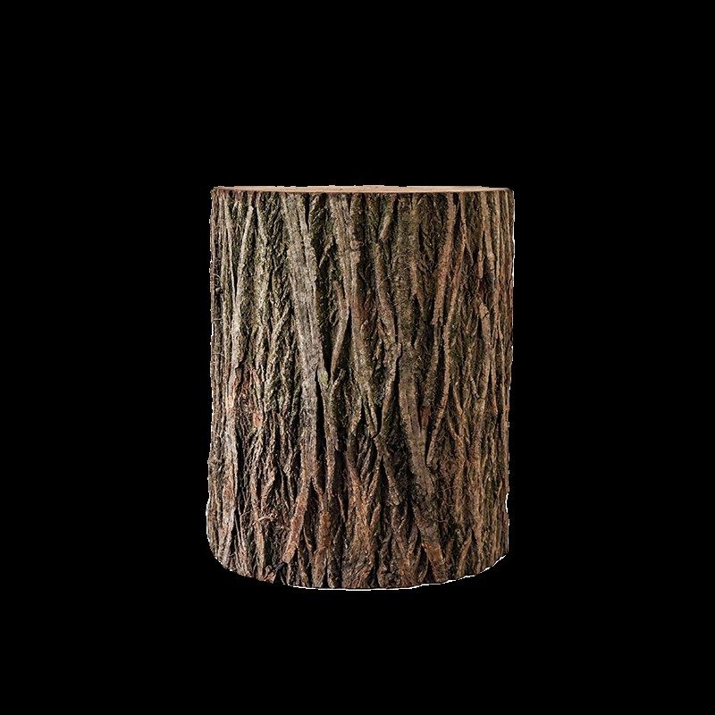 实木带皮木桩墩子陈列造景树桩座凳茶几根雕花架立柱底座