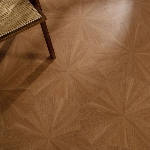 罗浮威尔柔光天鹅绒异形荷叶木纹瓷砖2卧室客厅仿木地板砖