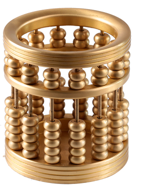 算盘笔筒摆件 纯铜珠算笔筒文房四宝办公用品年会礼品工艺品订制