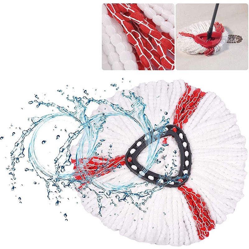 适配微力达vileda/o-cedar加厚加密旋转墩布三角型替换拖把头配件