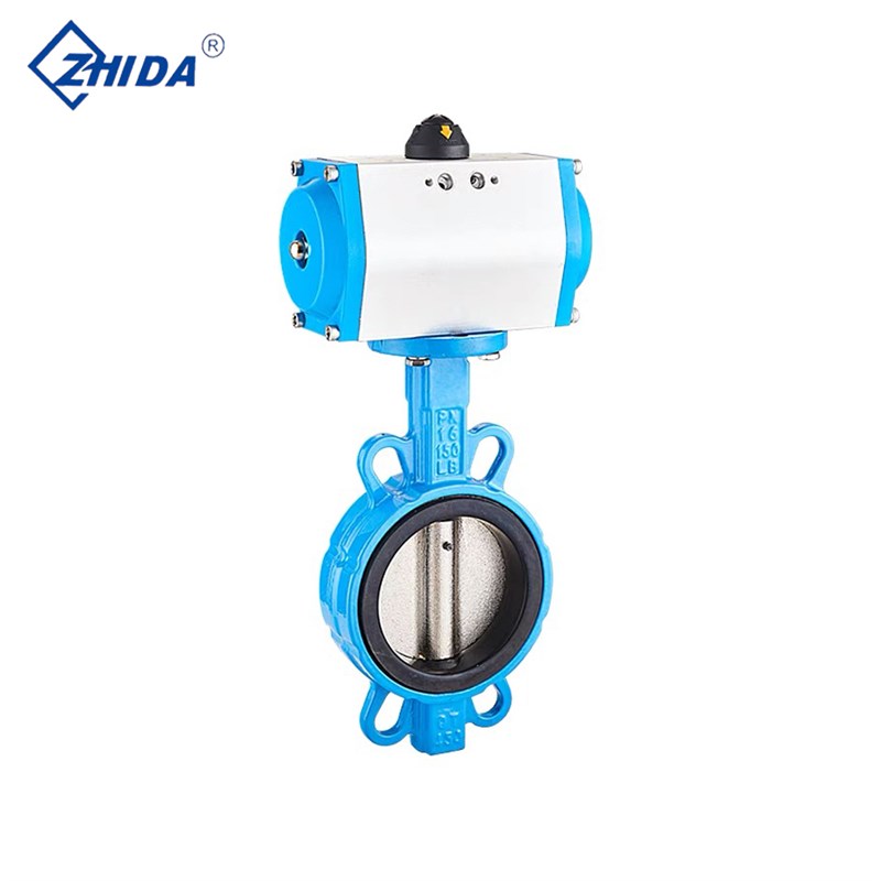 D671F-16Q 气动四氟蝶阀 对夹式阀门 DN50 65 80 100 150 250 300