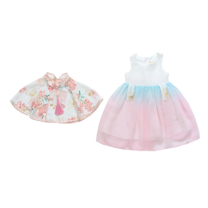 汉服女童连衣裙夏装2024新款夏季儿童国风裙子女宝宝古风公主裙子