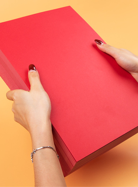 中国红卡纸A4a3大红硬卡纸4k8k双面红卡纸大张红色diy加厚160g180