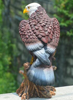 跨境货源 老鹰摆件 雕模型鸟类家居装饰品田园风格桌面树脂工艺品