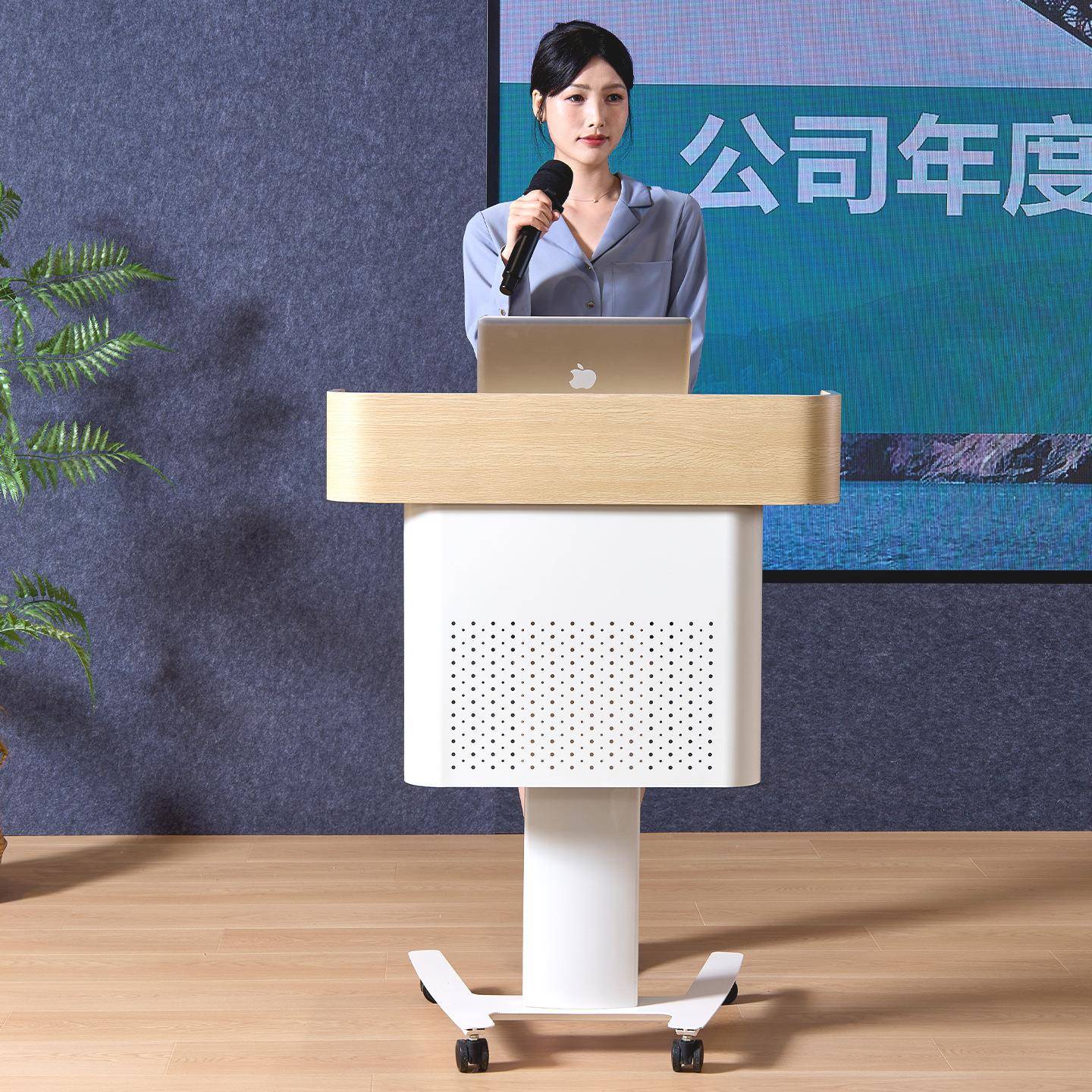 可移动演讲台会议发言台主持台培训教室讲台桌升降桌迎宾台接待台
