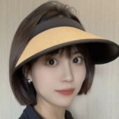 2025新款 发箍款 空顶遮阳防晒帽子女款 春夏抗UV发夹黑胶遮阳帽