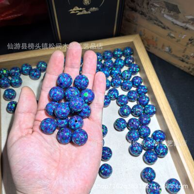 非遗大漆珠手串散珠镶嵌螺钿珠子欧泊手工飘漆工艺品漆器