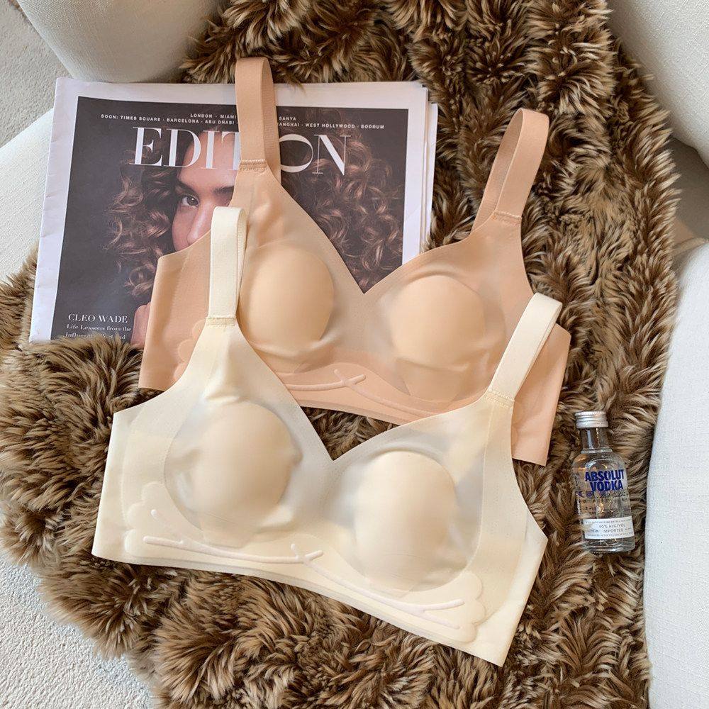 日本凉感无痕内衣女大胸显小超薄款收副乳防下垂兔耳朵无钢圈文胸,女士内衣/男士内衣/家居服,文胸,淘宝优惠券,粉丝福利购,淘宝优惠卷