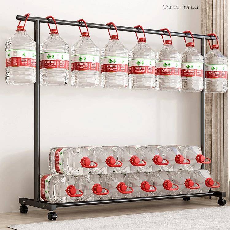 晾衣架室内落地家用卧室挂衣服折叠单杆伸缩移动晒凉衣帽架子带轮