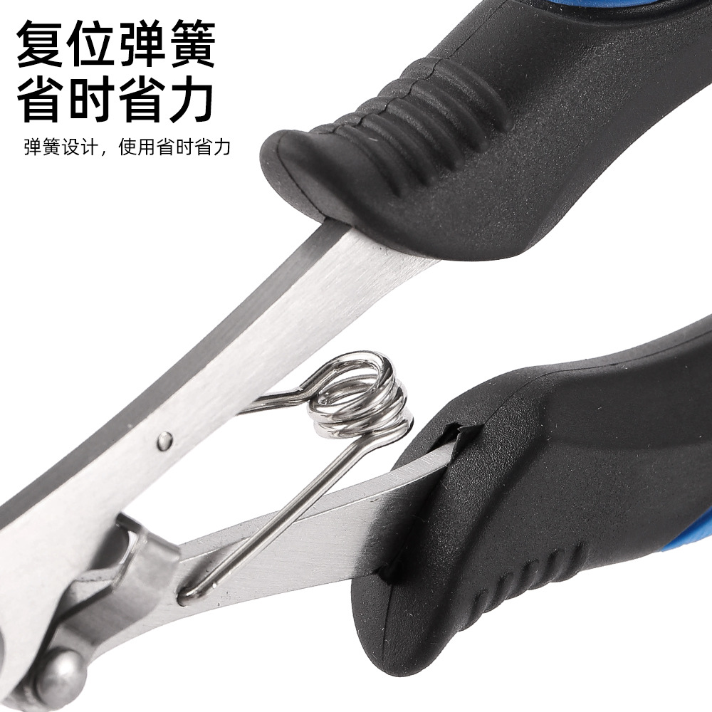 不锈钢直嘴钓鱼钳摘钩开环路亚钳长嘴钓鱼工具渔具配件