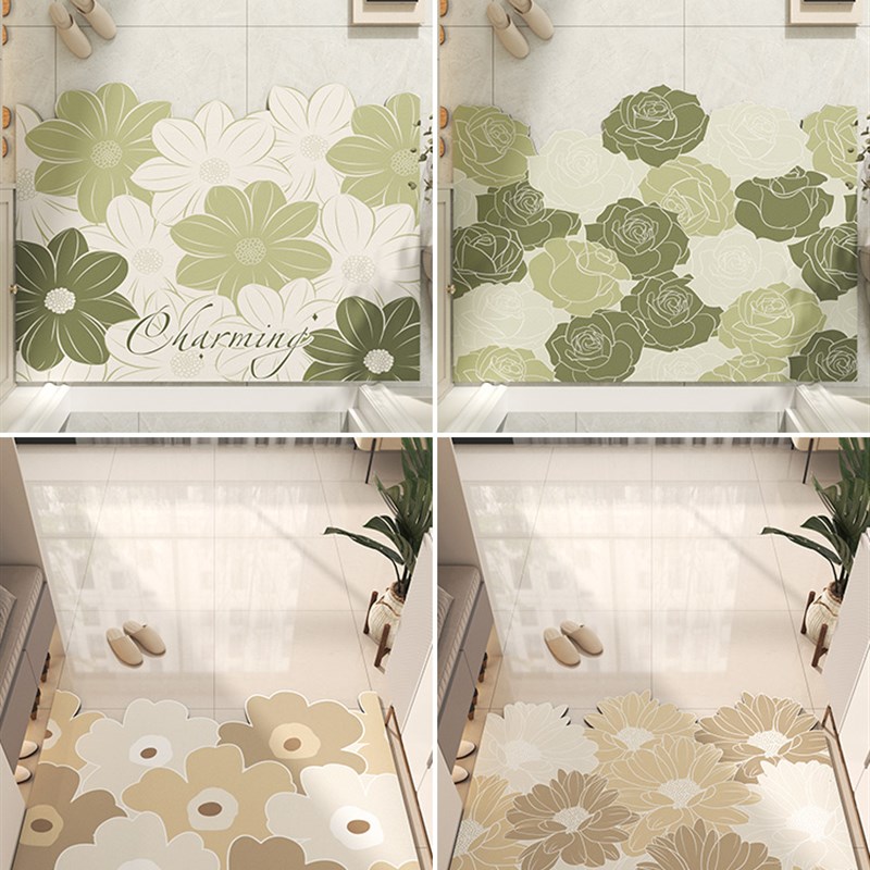 入户门地垫pvc可擦免洗进门门口门垫家用玄关脚垫可裁剪皮革地毯