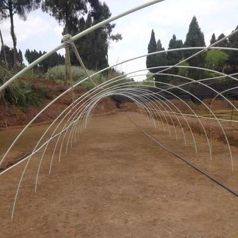 空心拱棚豆角爬藤扶植支架喷淋水产螃蟹龙虾养殖防逃网玻璃纤维杆