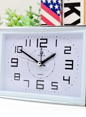 简约老人钟大字清楚表盘卧室桌面静音床头小表创意儿童学生小闹钟