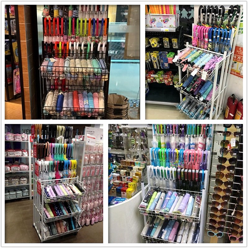 超市小货架便利店移动名创雨伞货架商场门口商用短雨伞架子展示架