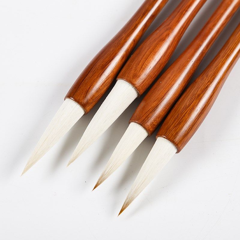 徽鹤宣笔狼毫兼毫羊毫毛笔中号大号纯狼毫大楷中楷小楷行书隶书毛