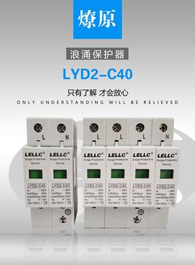 燎原LYD2-C40 20-40KA/4P浪涌保护器防雷SPD电涌保护器浙江燎原
