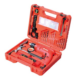 上海KEN锐奇冲击钻6913S家用多功能调速电钻冲击钻两用套装手枪钻