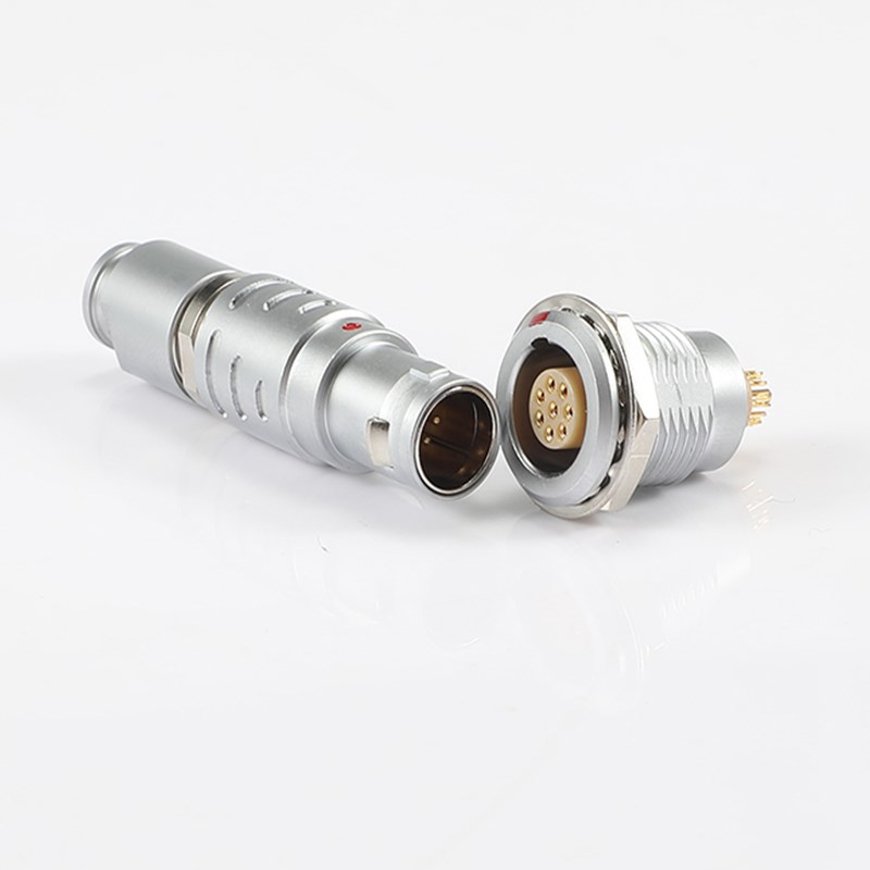 长方捷 M12 8芯连接器 FGG+EGG 1B 308 CLAD72Z  1B 8P插头插座