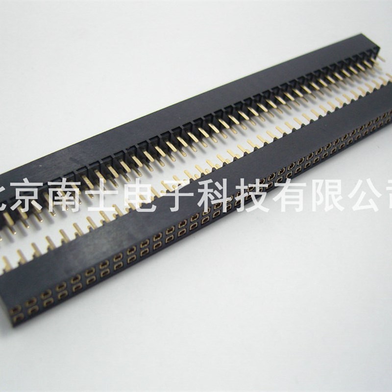 镀金 2*40P 四面包 四方包 双排座 双排母座 排针插座 间距2.54MM