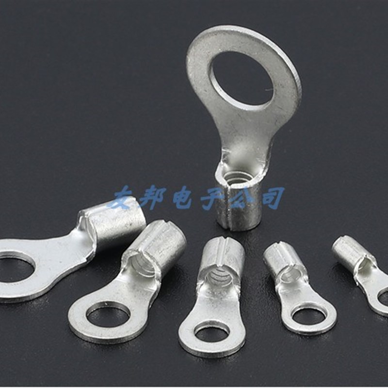 紫铜 OT16-8 焊口圆形铜鼻子 接线端子 冷压裸端头 线耳  20只