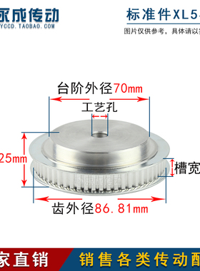 同步轮同步带轮皮带轮 XL54齿 标准件 齿外径86.81 齿宽11 传动轮
