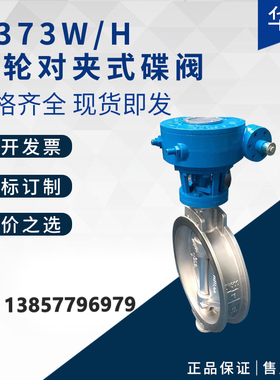 304不锈钢涡轮对夹碟阀D373/H-16C/P耐高温硬密封铸钢蝶阀DN5080