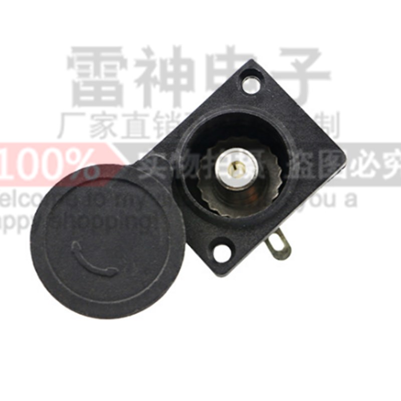 直销阻燃锂电池电动车音频带盖莲花母头插座卡侬充放电口电源插座