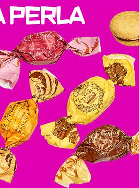 意大利进口La Perla牛轧糖榛子花生夹心巧克力散装零食纯可可脂