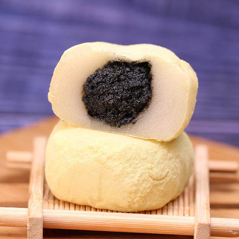 新日期芝麻馅小金团12个手工糯米糕团麻糍青团豆沙传统清明果子点