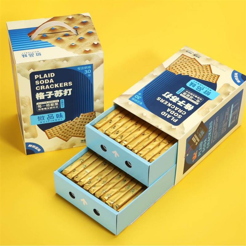 新日期微品味格子苏打饼干