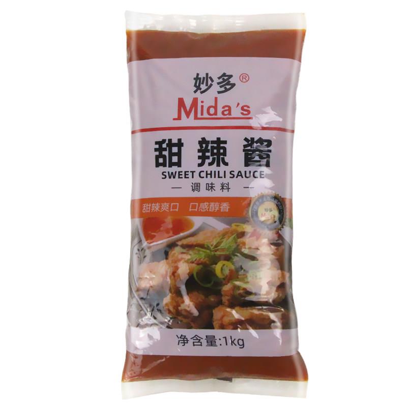 正宗炸鸡甜辣酱妙多甜辣酱1kg*12包泰式甜辣酱商用手抓饼汉堡炸