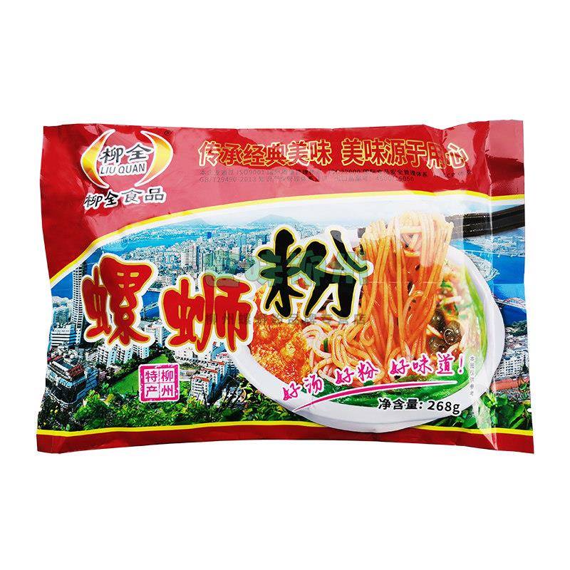 正宗原味柳州袋装螺蛳粉推荐_【柳全_螺蛳粉268g*10袋装整箱