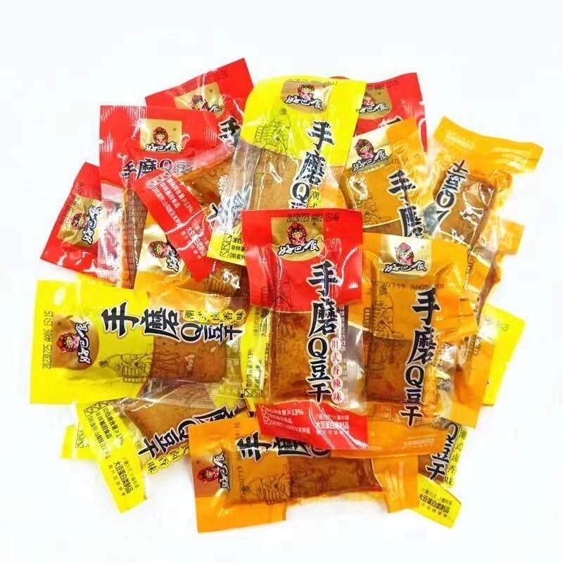 新货手磨Q豆干鱼豆腐干称重Q弹软豆干小包装四川特产南溪豆