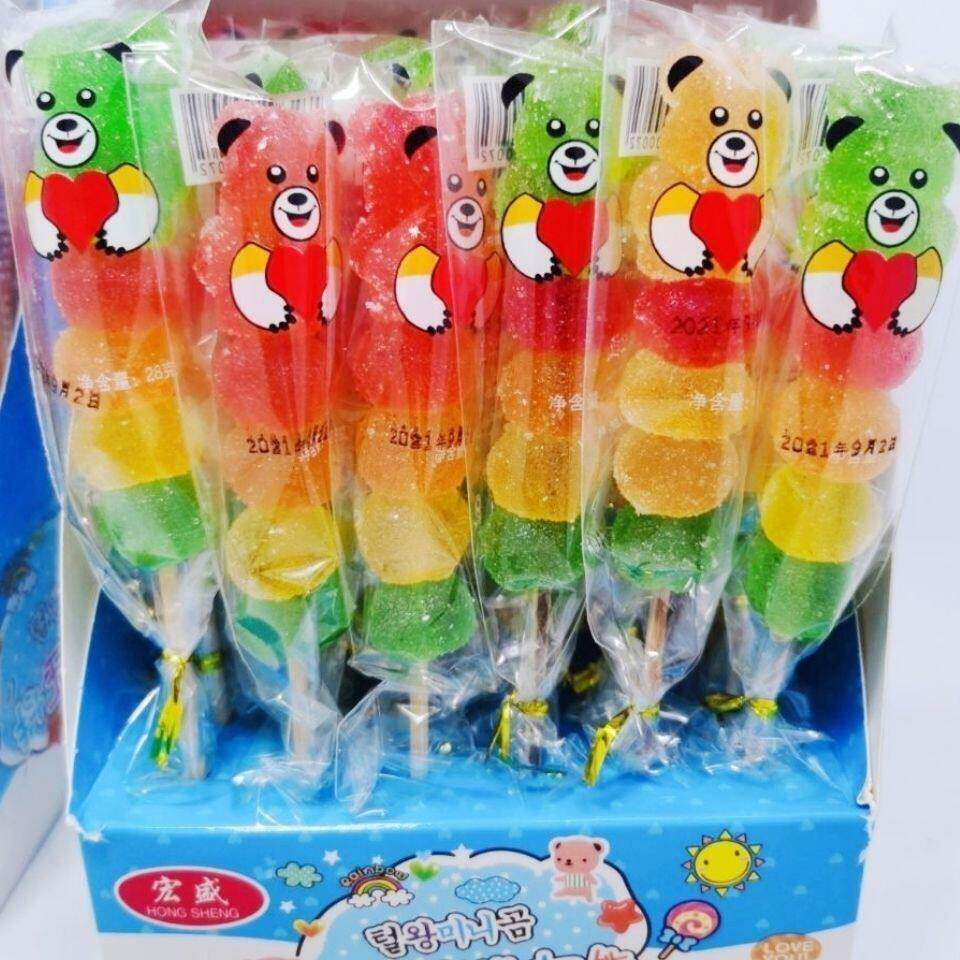 正宗创意卡通形状的软糖棒棒糖水果糖果儿童糖果零食超市30盒