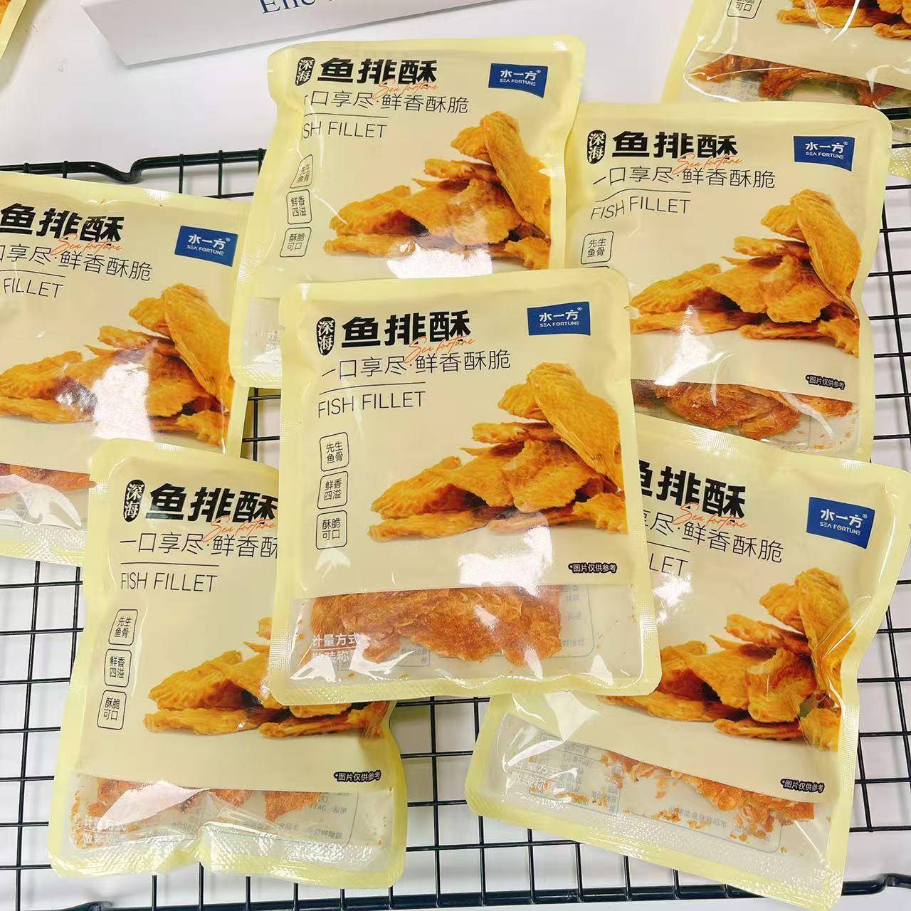 正宗水一方鱼排酥即食海味休闲零食香酥鱼排先生鱼骨大连特产伴手
