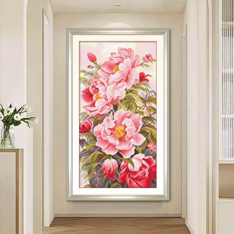 十字绣祝牡颂美i好丹花手自己绣工治愈dy清新Y618600-印布彩布非