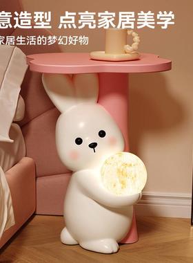 可爱小兔夜沙客发边几灯存钱罐落地品摆件M11562厅电视柜旁装饰乔