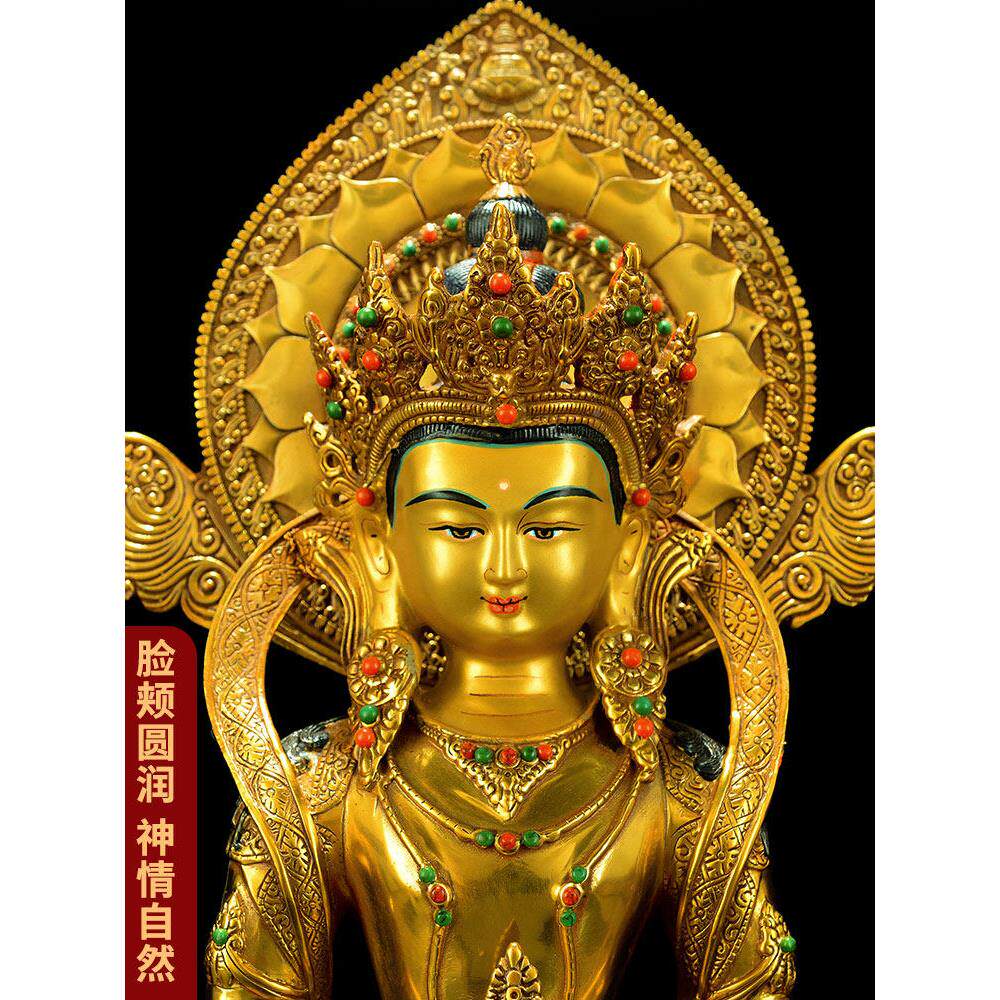 欧斯特鎏金《用长《寿佛全》室内家精工铜常寿佛21907091》桌面铜