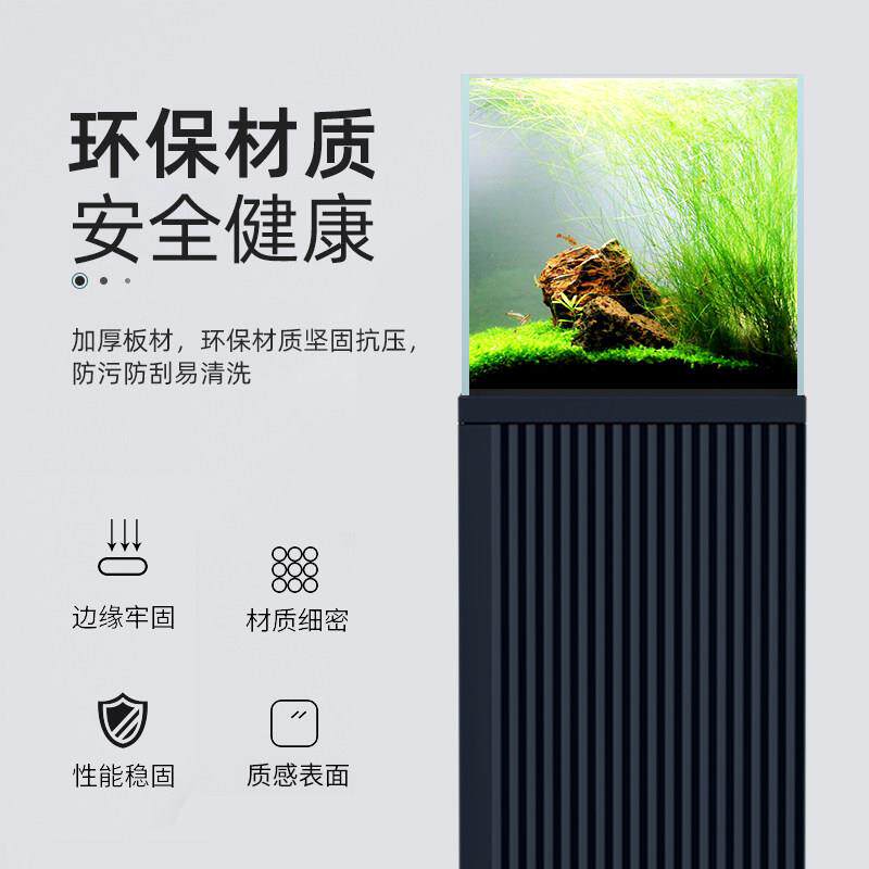 湖OF鱼缸家用客厅专业底仟滤金兰寿生鱼造景态底柜致简系列超白玻