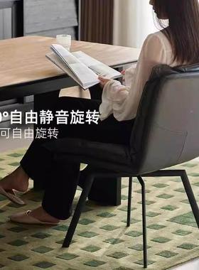 代简约皮餐椅家用感小现户41185型客厅背转靠椅新款轻奢高级PU餐