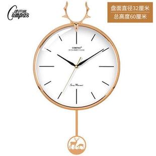 欧ZXF式厅钟表创意时挂钟摇摆时尚音挂墙挂表静客钟石英钟家用