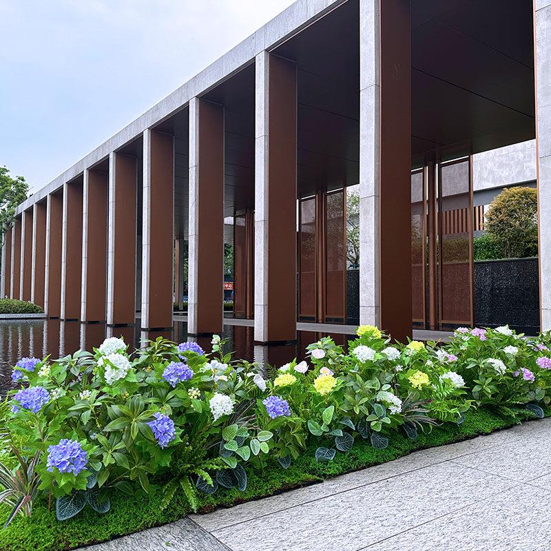 仿真丛绣球花苔藓草坪假花室内酒店售楼展区造置景布橱窗照装拍饰