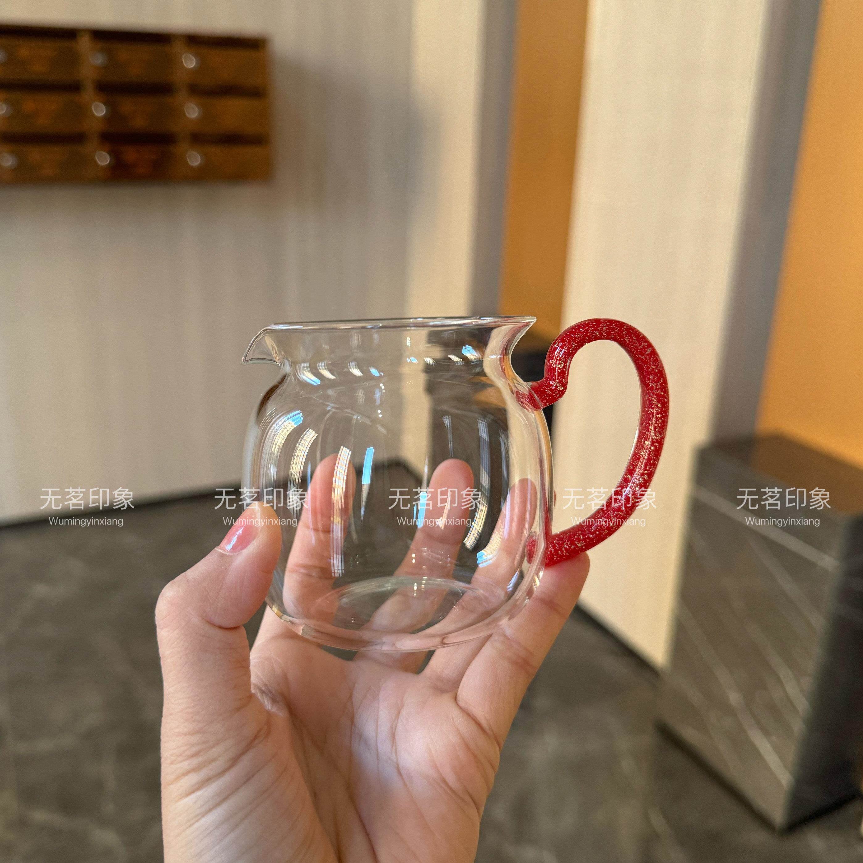 红金怡然然美满工公杯玻璃耐热分茶器泡茶手茶具茶DUX海公淡道杯